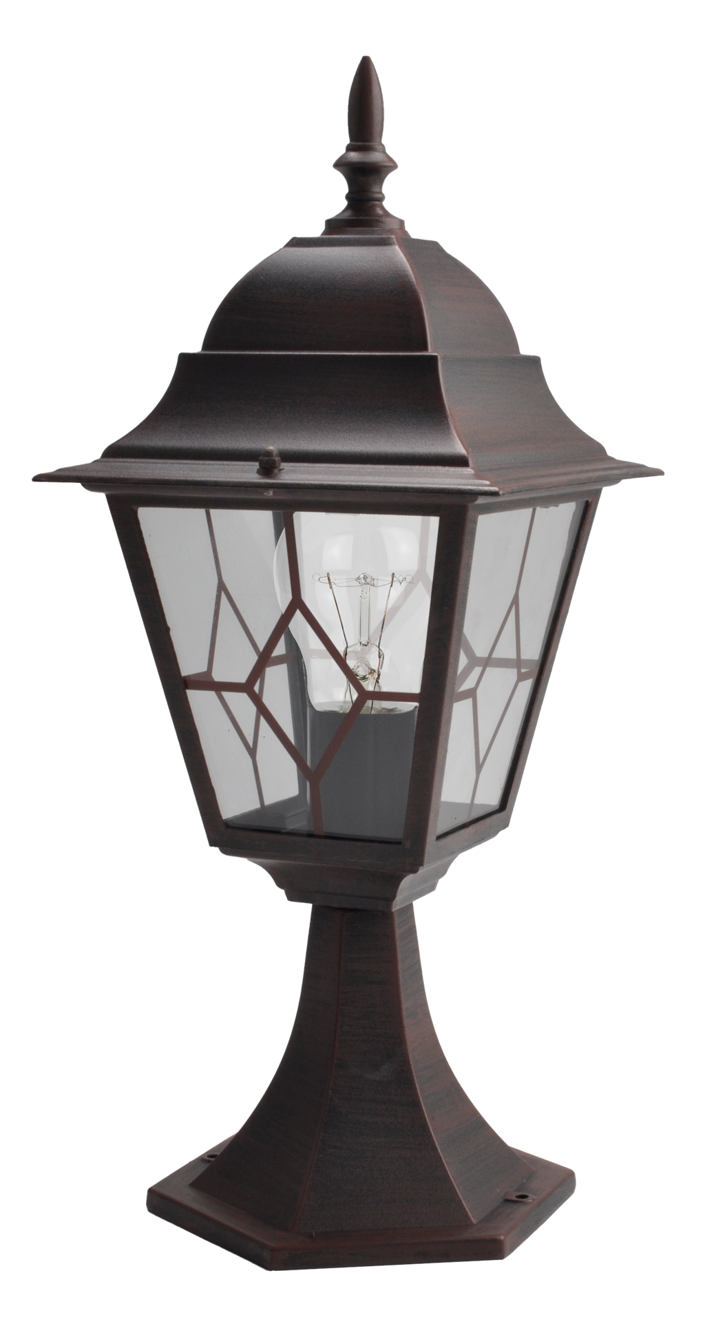 Sobremuro Exterior Aluminio Bootes Marrón 1xE27 IP44 de Fabrilamp - Vista frontal