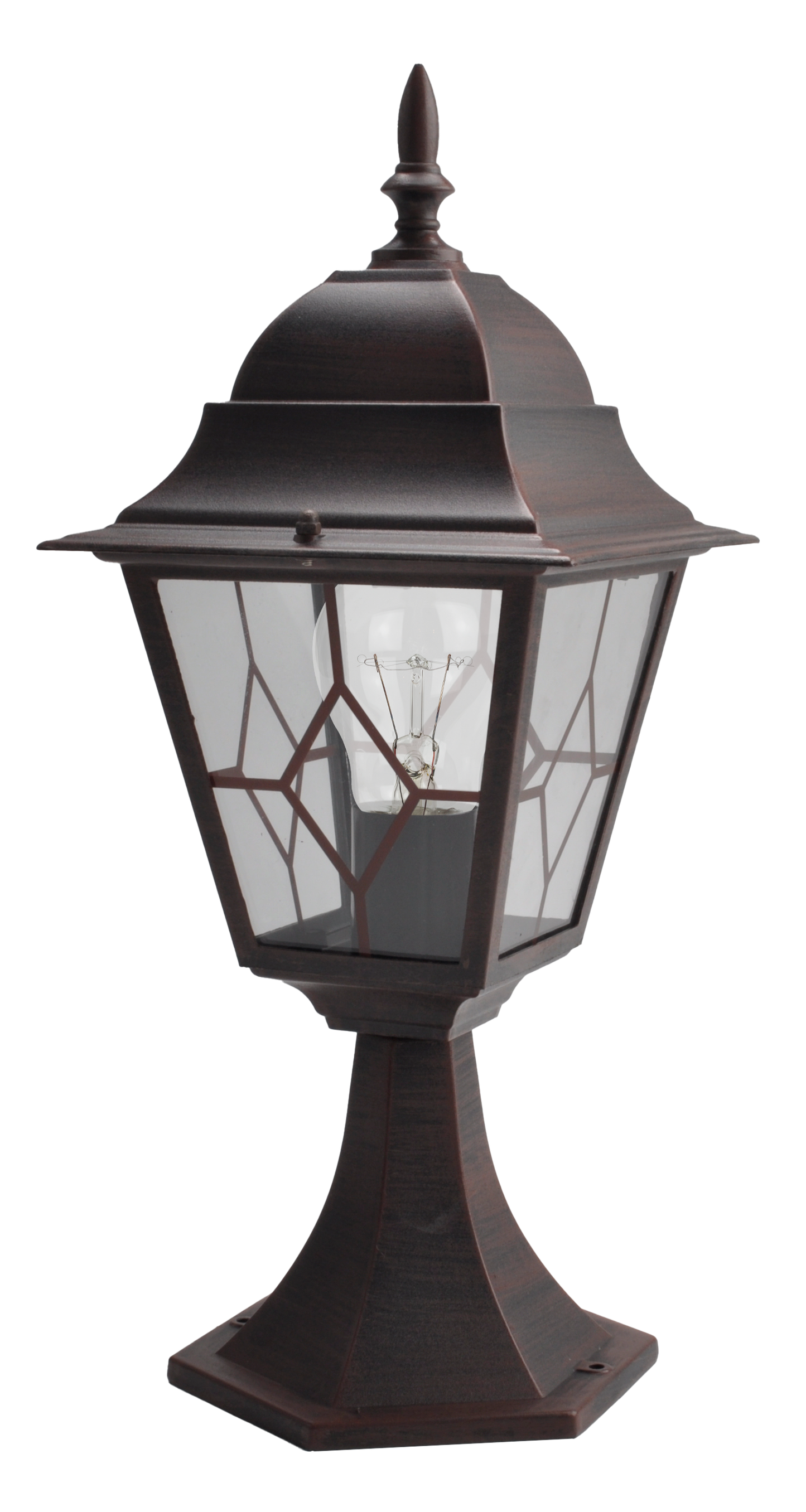 Sobremuro Exterior Aluminio Bootes Marrón 1xE27 IP44 de Fabrilamp - Vista frontal