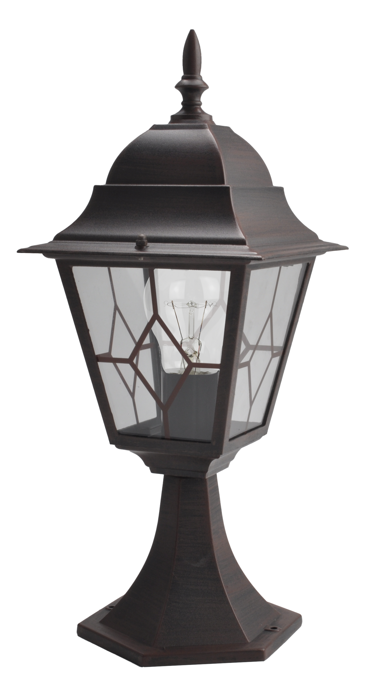 Sobremuro Exterior Aluminio Bootes Marrón 1xE27 IP44 de Fabrilamp - Vista frontal