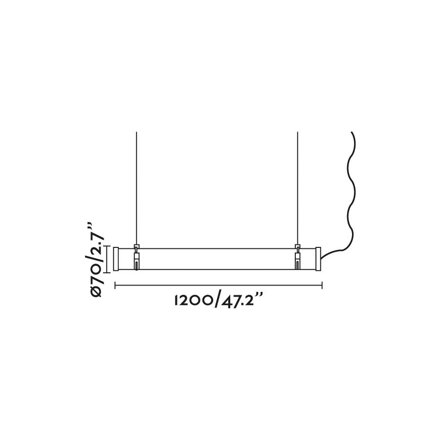 Luminaria SCUBA 1200 fabricada en Acero Inoxidable 316L color Cromado