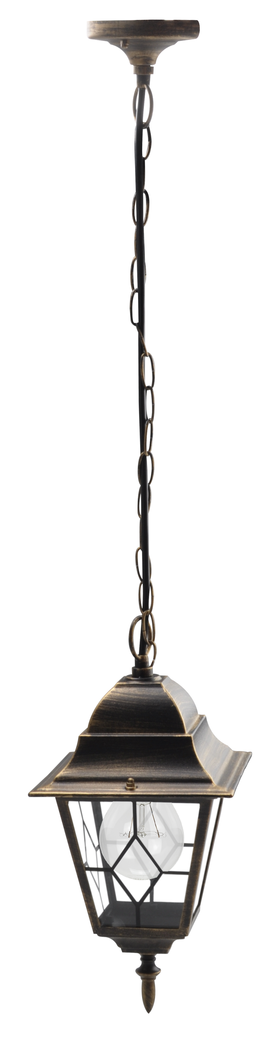 Colgante Bootes fabricado en aluminio color negro y oro para exterior