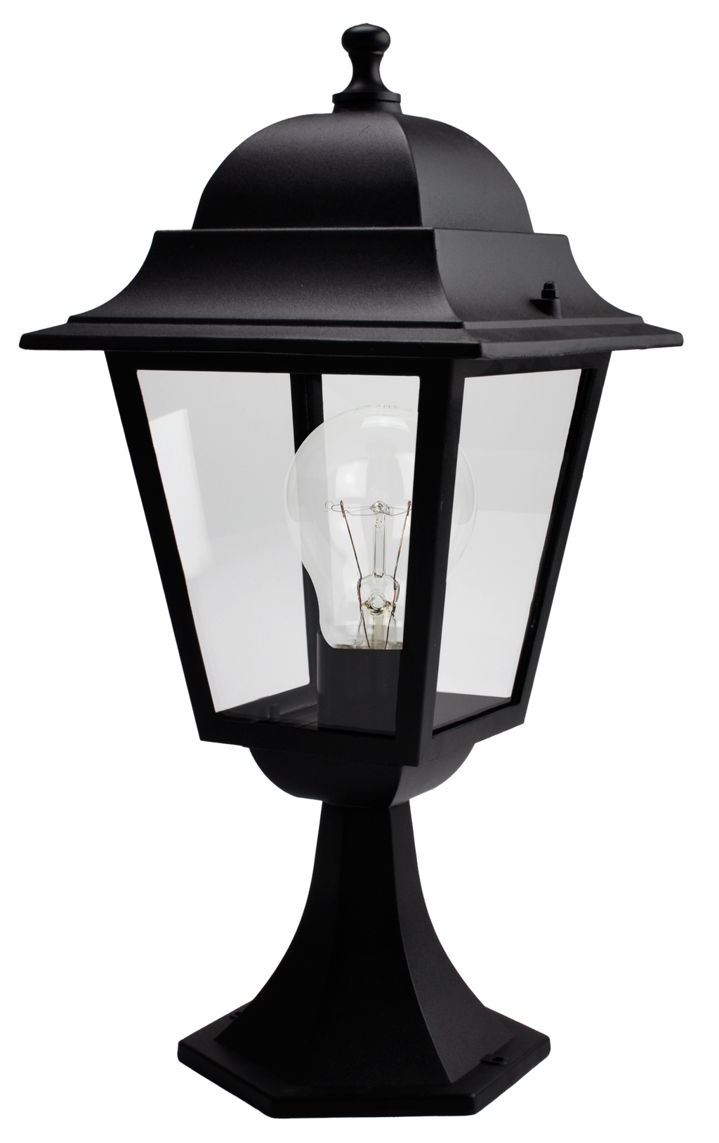 Sobremuro Exterior Aluminio Spica 1xe27 Negro IP44 46x21,5x21,5 Cm - Fabrilamp