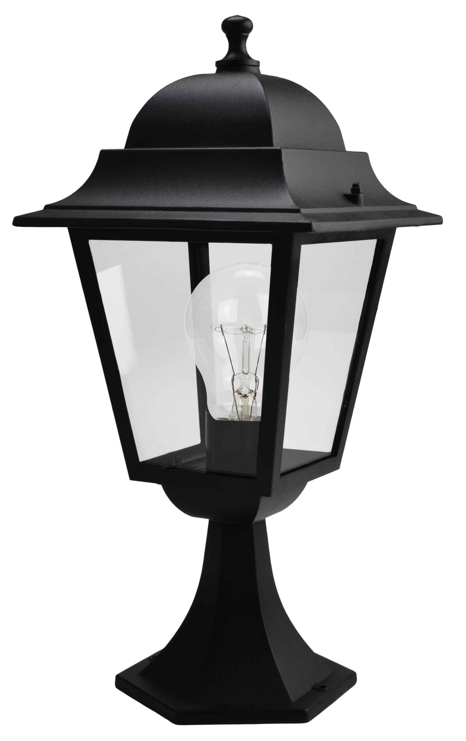 Sobremuro Exterior Aluminio Spica 1xe27 Negro IP44 46x21,5x21,5 Cm - Fabrilamp