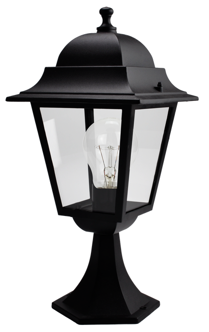 Sobremuro Exterior Aluminio Spica 1xe27 Negro IP44 46x21,5x21,5 Cm - Fabrilamp