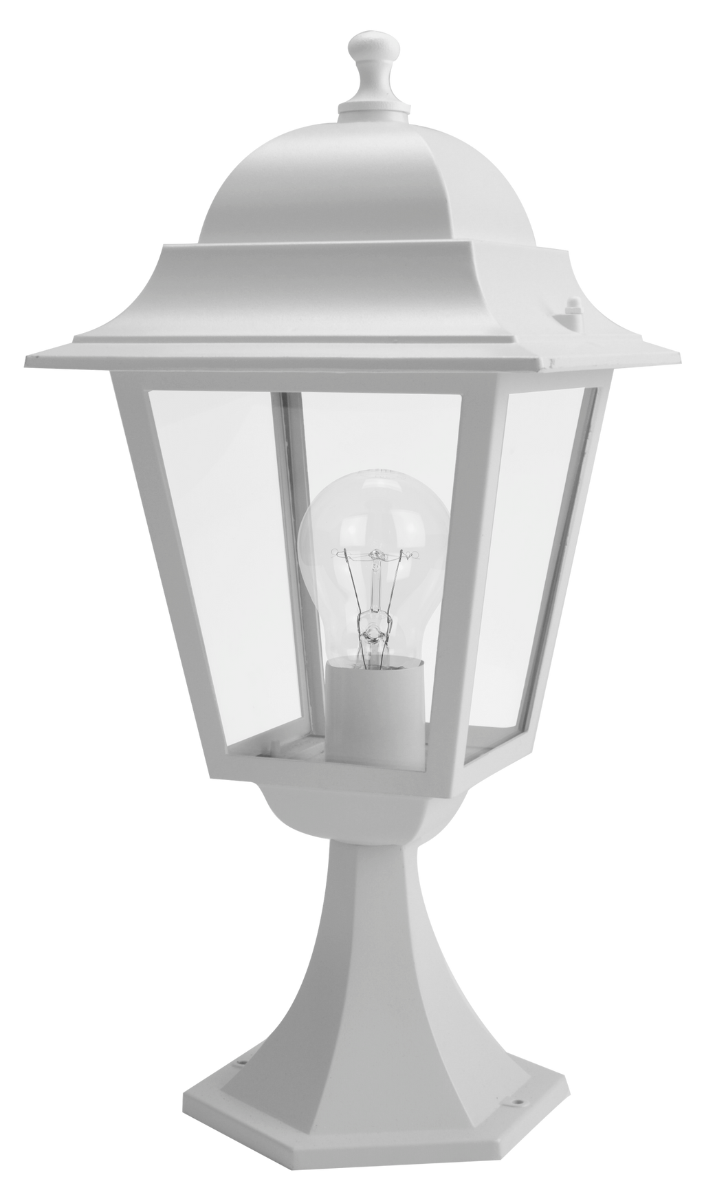 Sobremuro exterior de aluminio Spica de Fabrilamp, color blanco, IP44, ideal para exteriores.