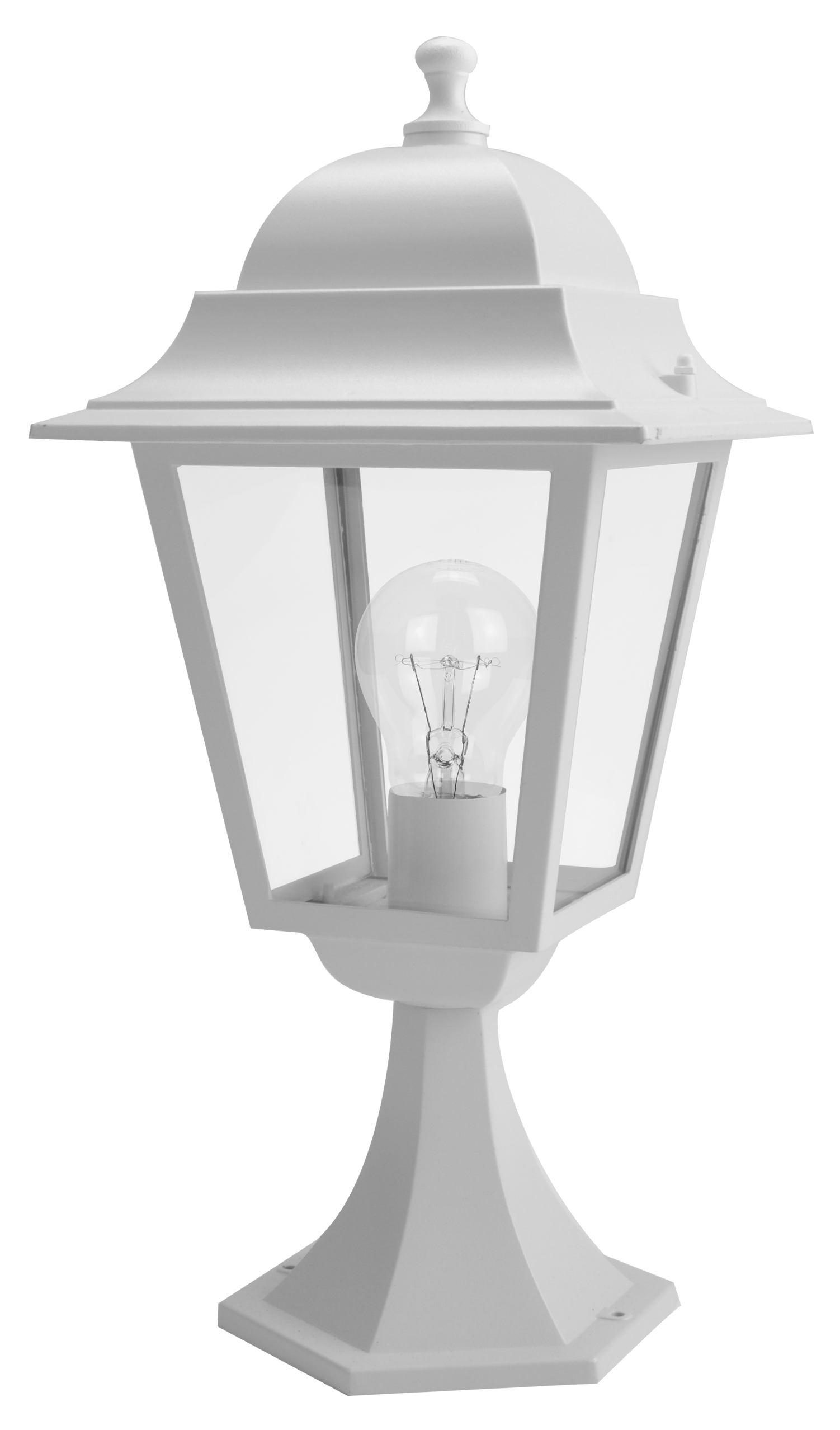 Sobremuro exterior de aluminio Spica de Fabrilamp, color blanco, IP44, ideal para exteriores.