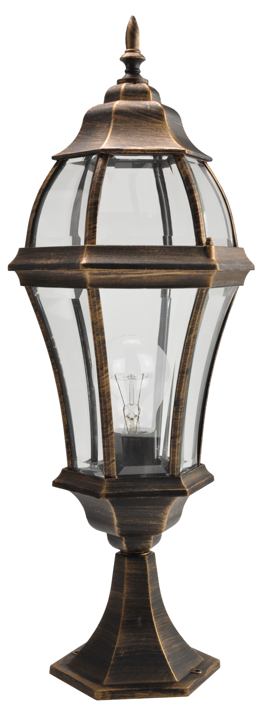 Sobremuro exterior de aluminio Becrux negro y oro, modelo 149671016, ideal para iluminación exterior.