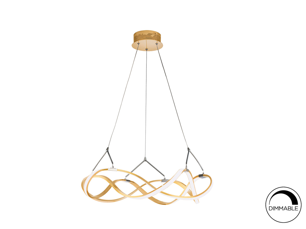 Lámpara Colgante LED Molly Schuller - Ø53 cm, Oro rosa, No regulable | Schuller