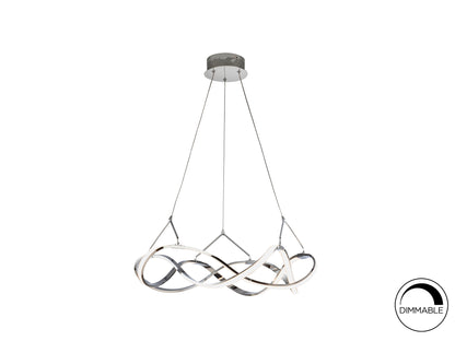 Lámpara Colgante LED Molly Schuller - Ø53 cm, Cromo, No regulable | Schuller
