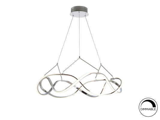 Lámpara Colgante LED Molly 80 cm Cromo Dimable Schuller - vista principal | Schuller