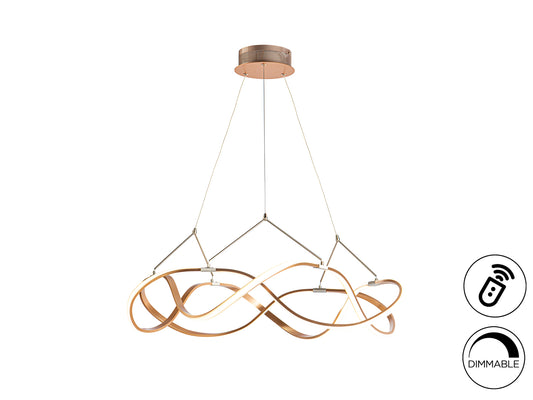 Lámpara Colgante LED Molly 80 cm Oro Rosa Dimable Schuller - vista principal | Schuller
