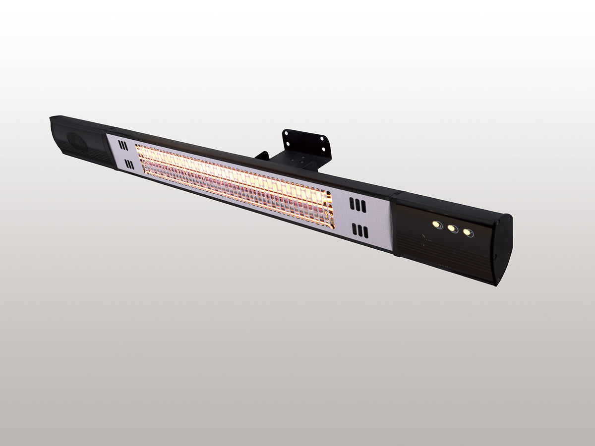 Estufa Eléctrica de Pared Heat Music 1500W Bluetooth Negra Schuller en ambiente decorado | Schuller · Ref. 768191