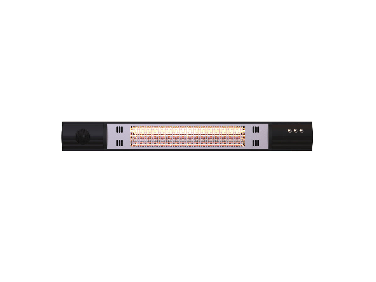 Estufa Eléctrica de Pared Heat Music 1500W Bluetooth Negra Schuller en ambiente decorado | Schuller · Ref. 768191