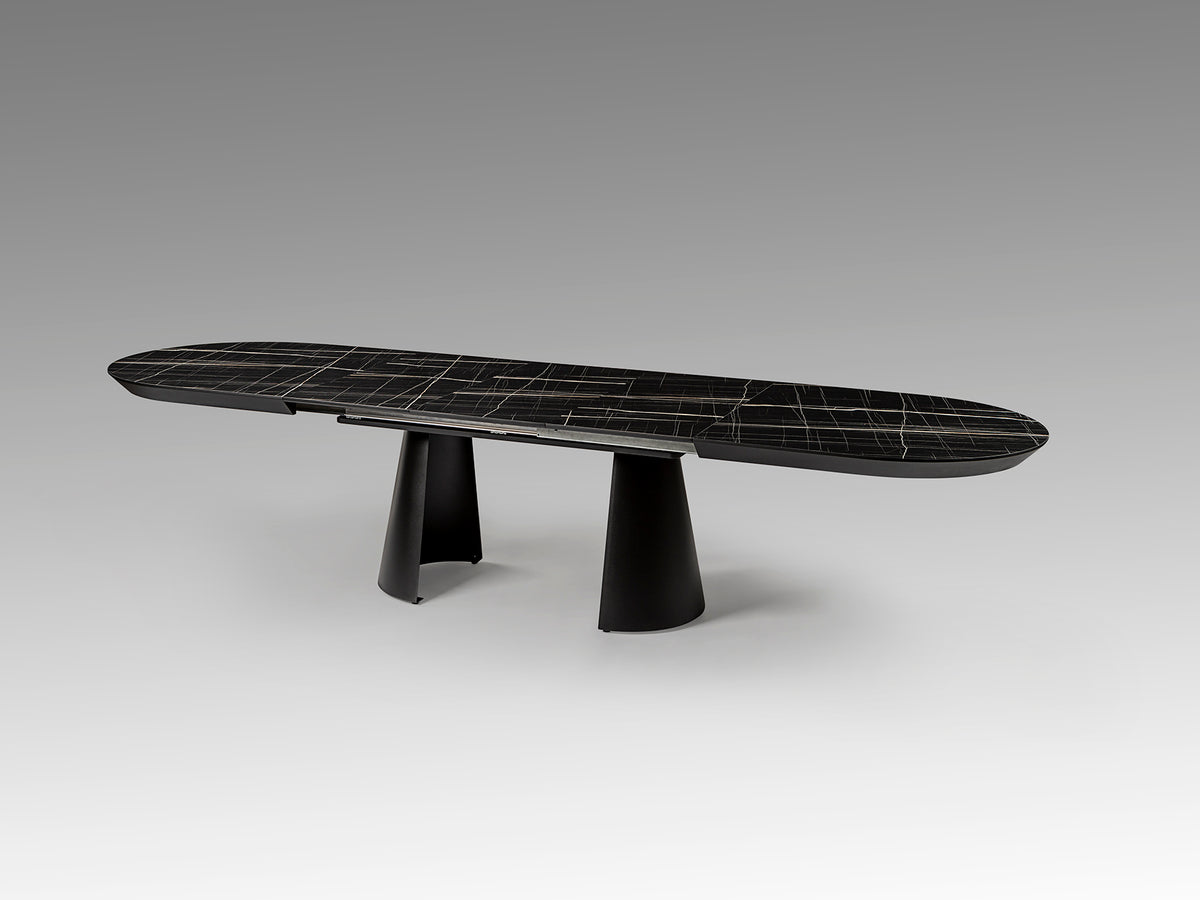 Mesa de Comedor Extensible Capri 206 cm Mármol Negro Schuller en ambiente decorado | Schuller