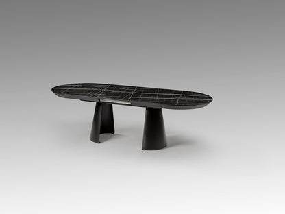 Mesa de Comedor Extensible Capri 206 cm Mármol Negro Schuller en ambiente decorado | Schuller