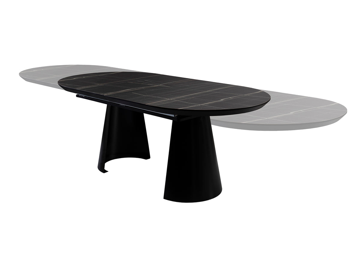 Mesa de Comedor Extensible Capri 206 cm Mármol Negro Schuller - vista principal | Schuller