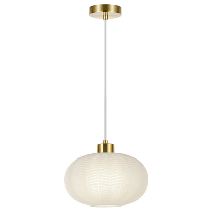 Colgante Nawa latón opal ALEMAR - Vista principal con tulipa cristal