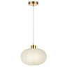 Colgante Nawa latón opal ALEMAR - Vista principal con tulipa cristal