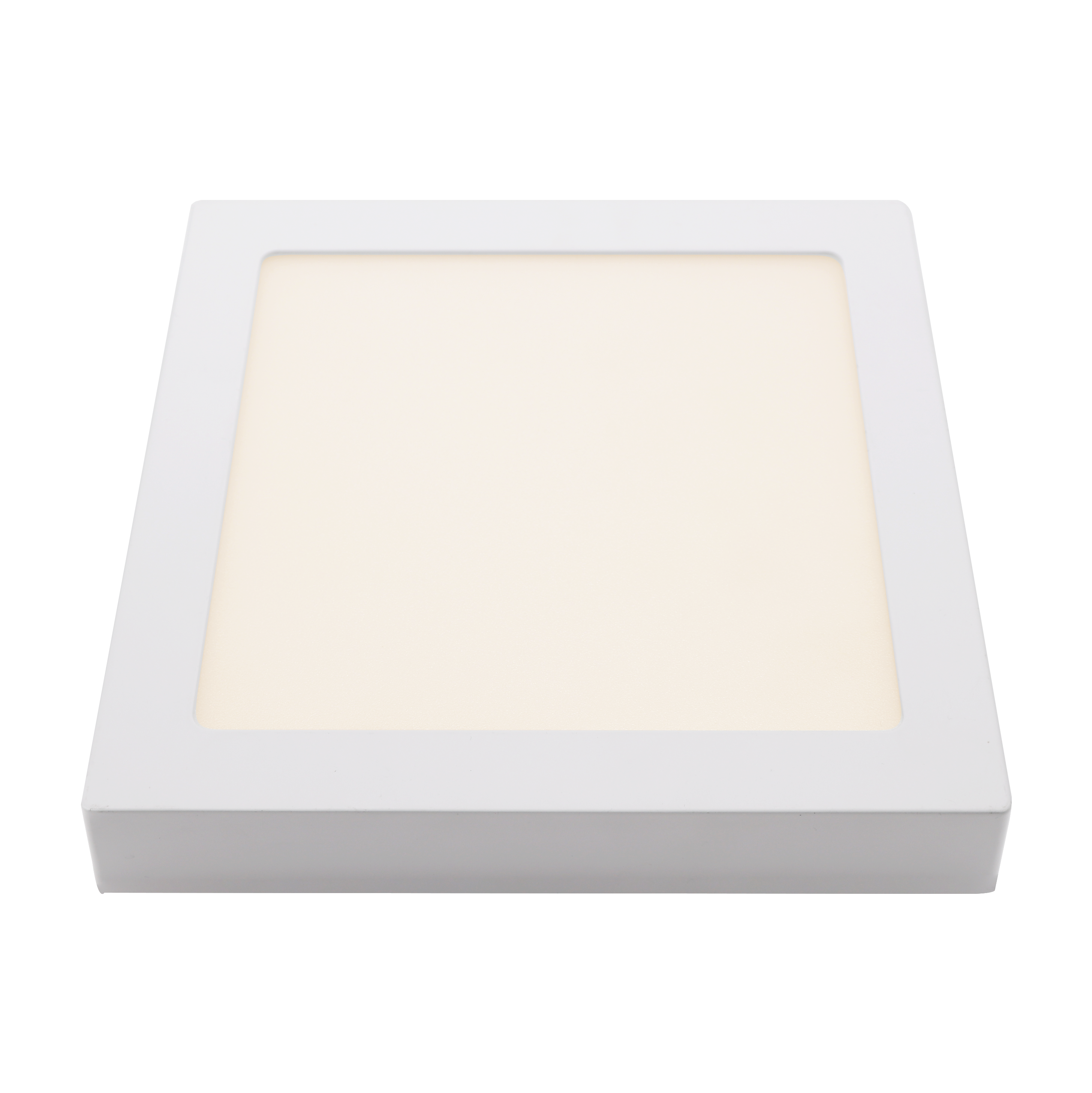 Downlight cuadrado superficie TOBA 18W 4000K blanco, vista frontal.
