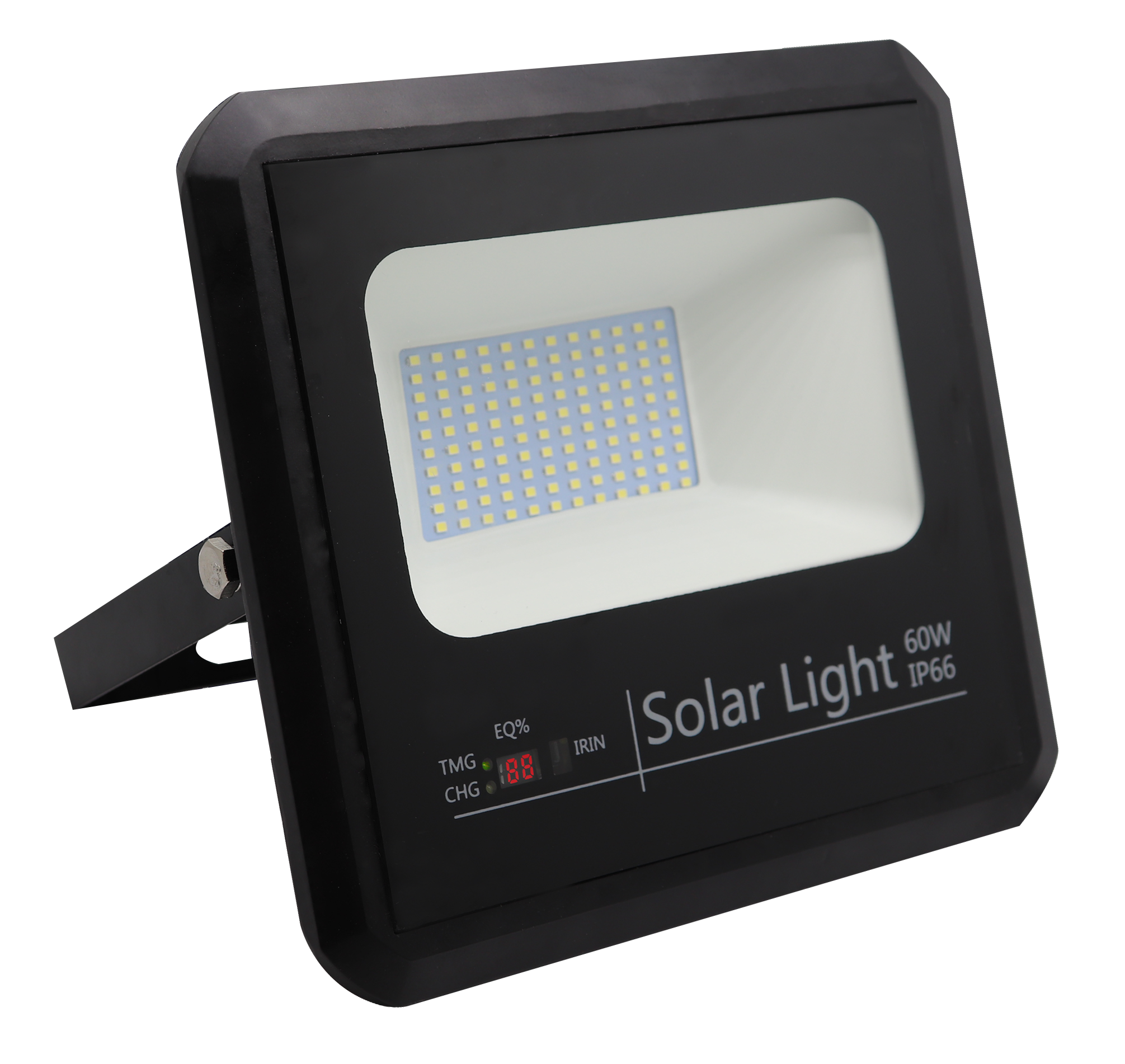 Proyector Solar Malaquita 60W Negro - Vista frontal, Fabrilamp