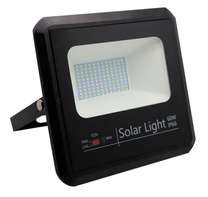 Proyector Solar Malaquita 60W Negro - Vista frontal, Fabrilamp