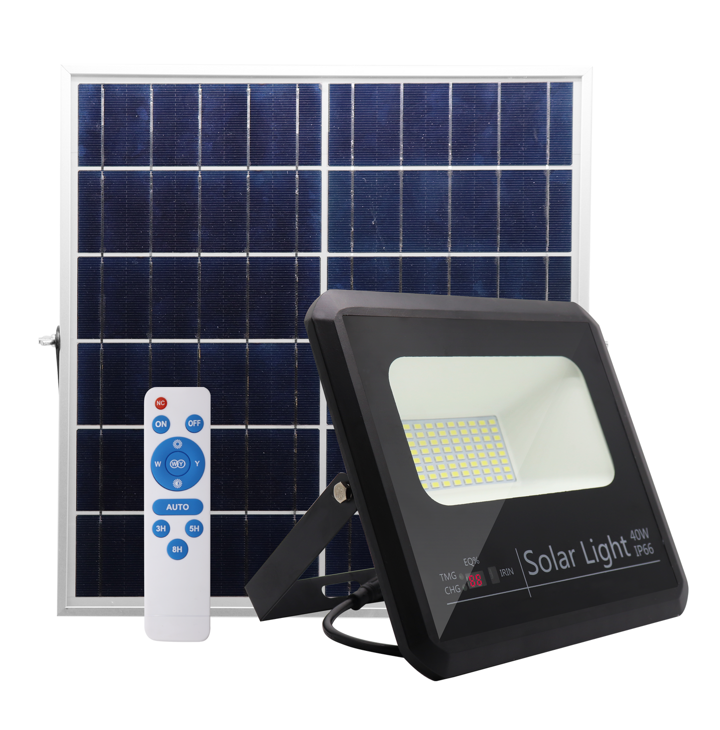 Proyector solar con mando a distancia ideal para exterior