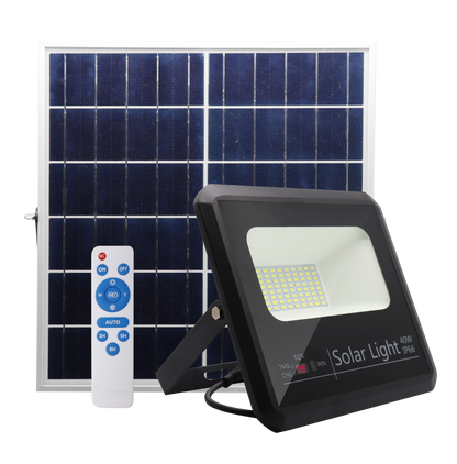 Proyector solar con mando a distancia ideal para exterior