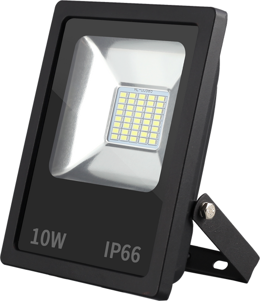 Proyector Dacita fabricado en aluminio color negro, ideal para iluminar tu jardín