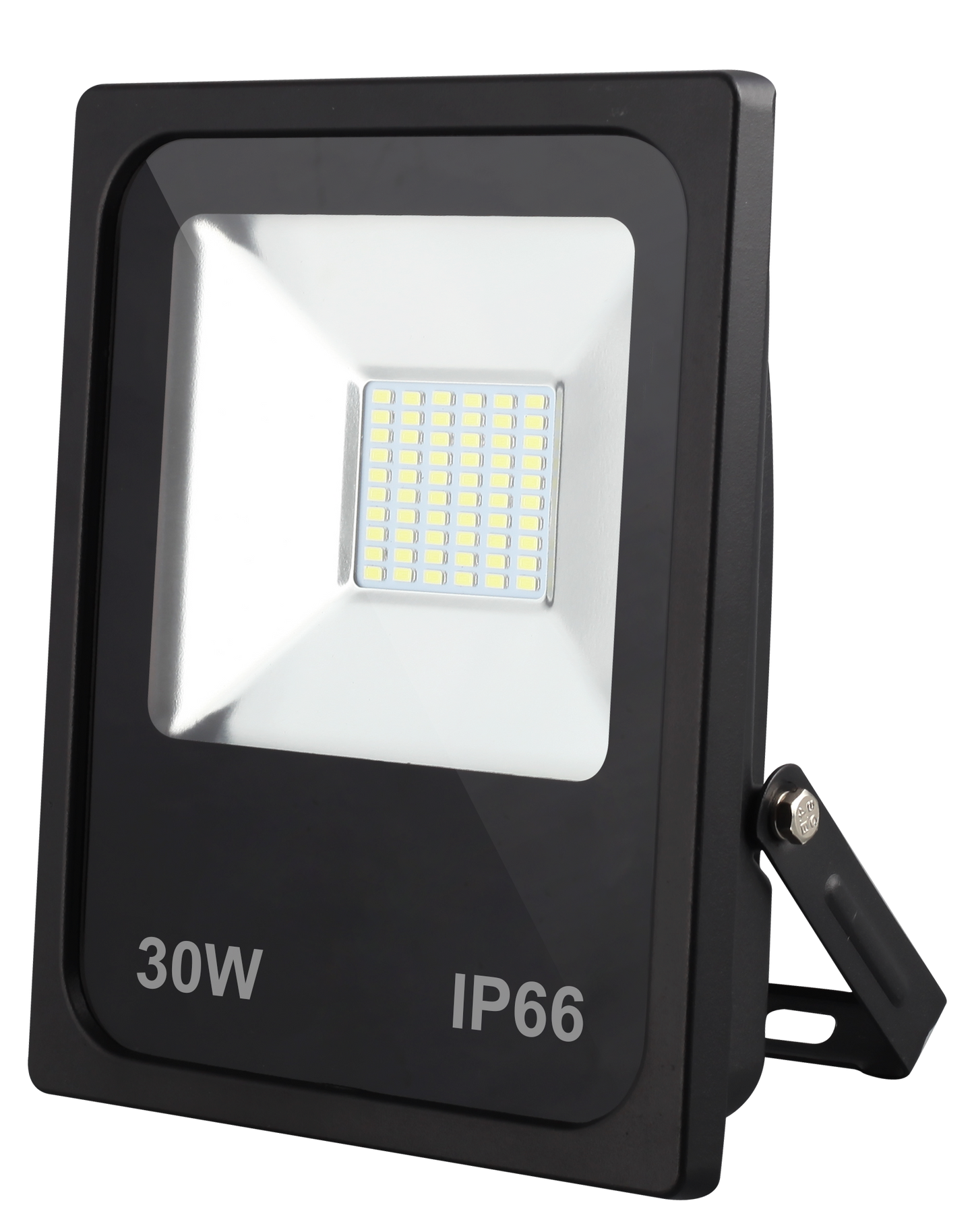 Proyector Dacita fabricado en aluminio color negro, ideal para exteriores con IP66