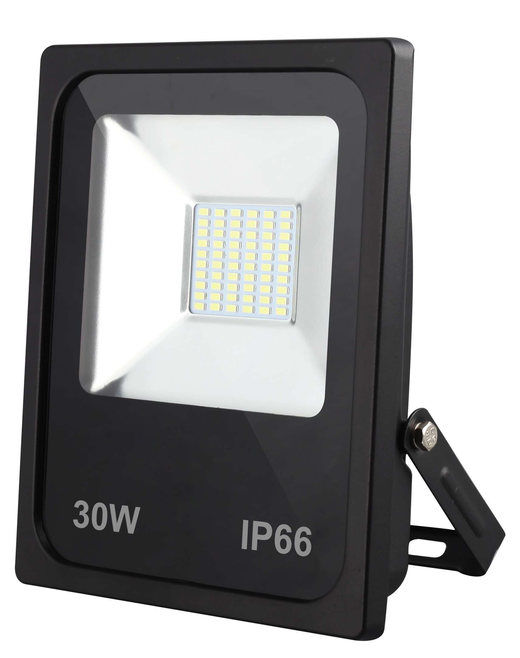 Proyector Dacita fabricado en aluminio color negro, ideal para exteriores con IP66