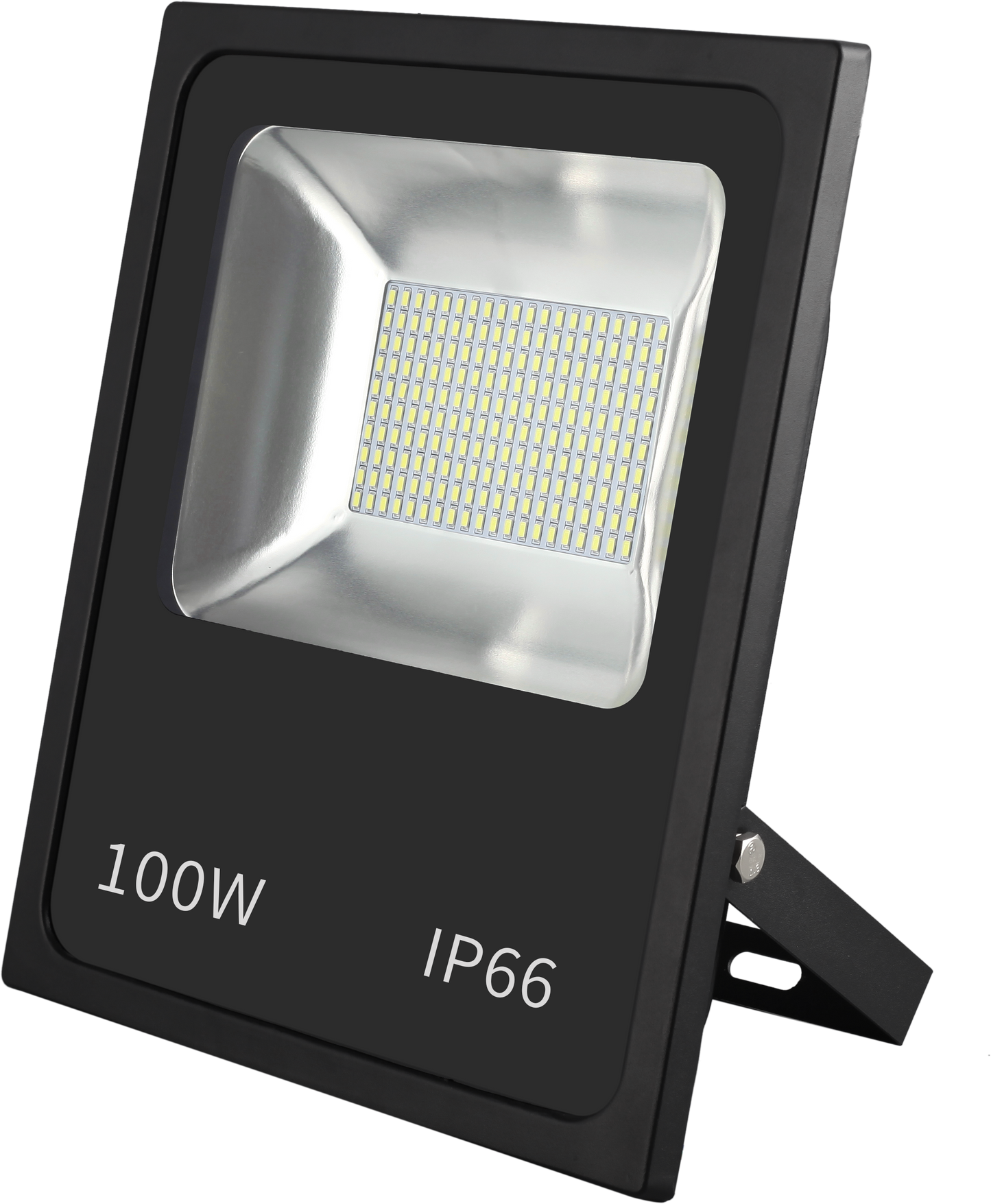 Proyector Dacita fabricado en aluminio color negro, ideal para iluminar jardines