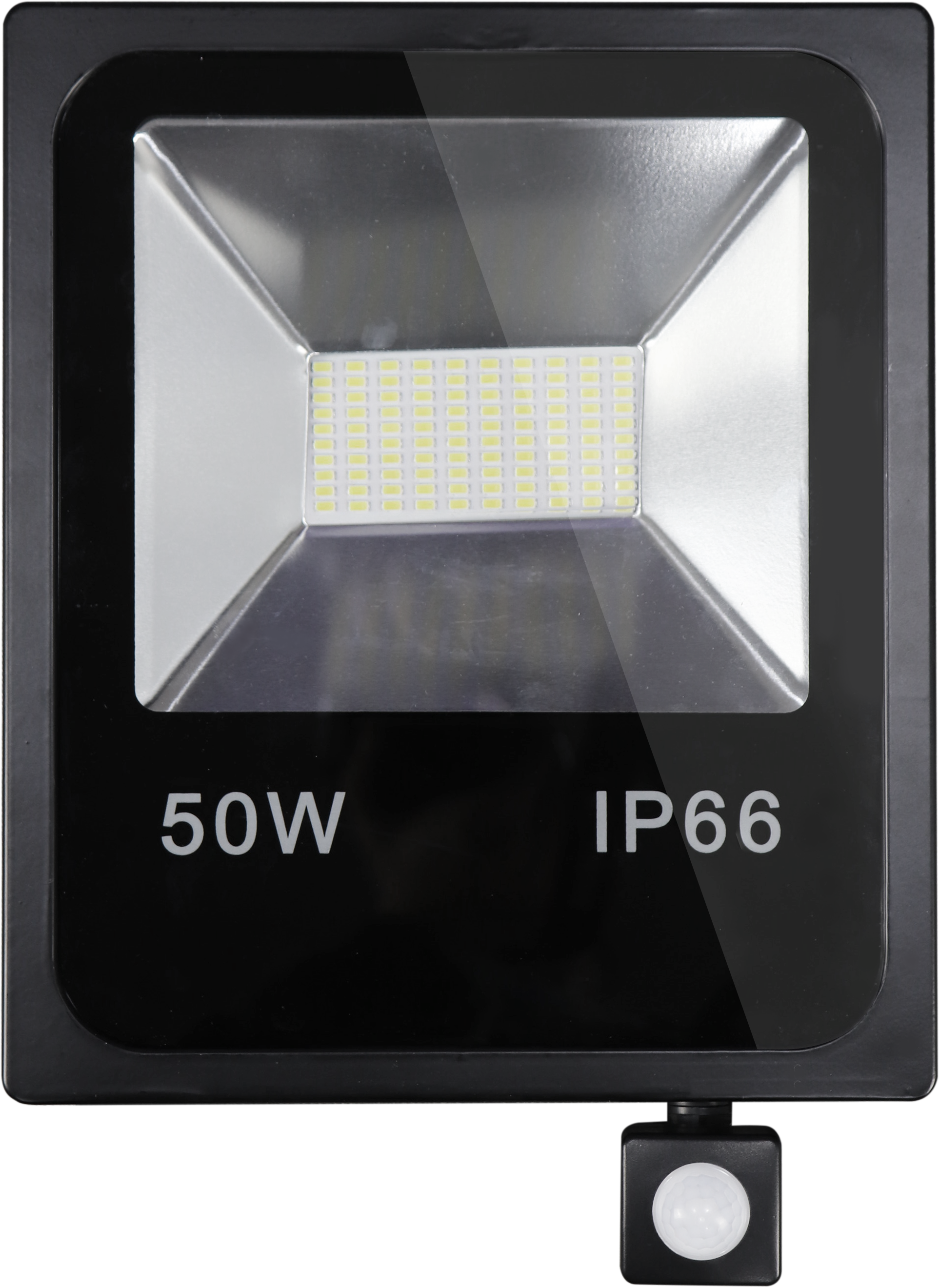 Proyector Olivino fabricado en aluminio color negro con protección IP66