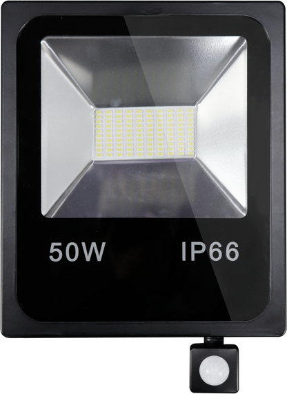 Proyector Olivino fabricado en aluminio color negro con protección IP66