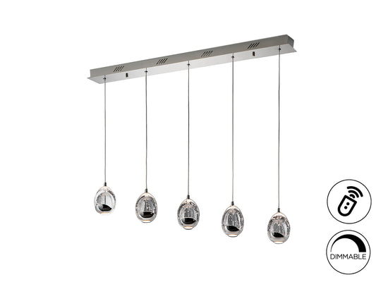 Lámpara Colgante Rocío 5 Luces LED Dimable Cromo Schuller - vista principal | Schuller