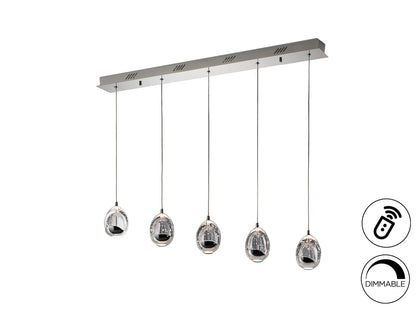Lámpara Colgante LED Rocío 5 Luces 25W Dimable Cromo Schuller - vista principal | Schuller