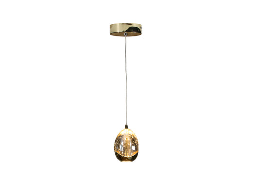 Lámpara Colgante Rocío 5W LED Cristal Champán Dorado Schuller - vista principal | Schuller