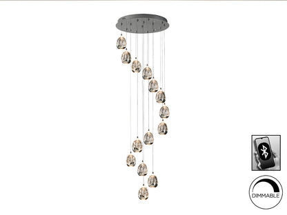 Lámpara Colgante Rocío 14 Luces LED 70W Cromo Schuller - vista principal | Schuller