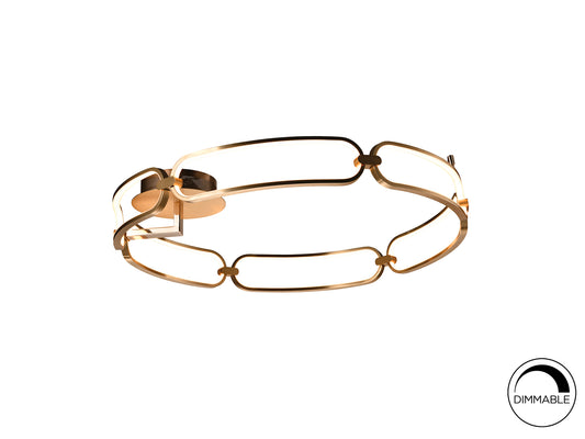 Plafón de Techo LED Colette Schuller - Ø80 cm, Oro rosa, No regulable | Schuller · Ref. 786508