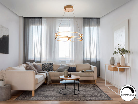 Lámpara LED de Techo Colette 47 cm Oro Rosa Schuller en ambiente decorado | Schuller
