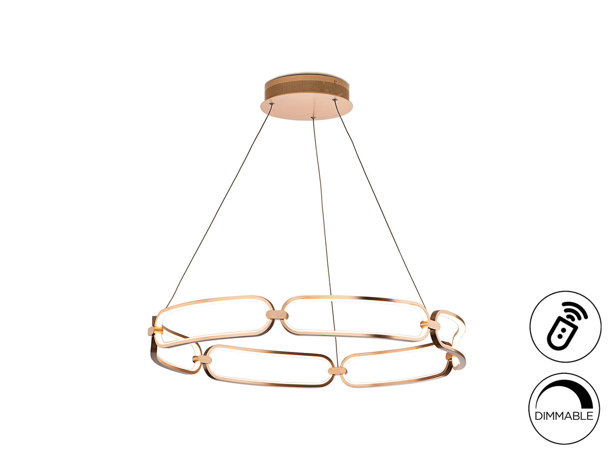Lámpara Colgante LED Colette 80 cm Oro Rosa Dimable Schuller - vista principal | Schuller