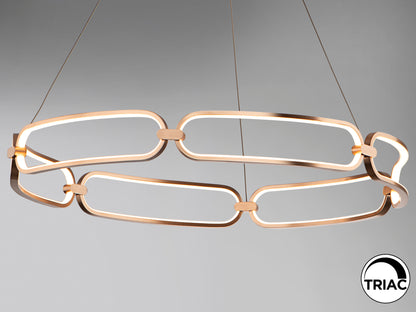 Lámpara de Techo LED Colette 80 cm Oro Rosa Regulable Schuller en ambiente decorado | Schuller