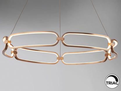 Lámpara de Techo LED Colette 80 cm Oro Rosa Regulable Schuller en ambiente decorado | Schuller