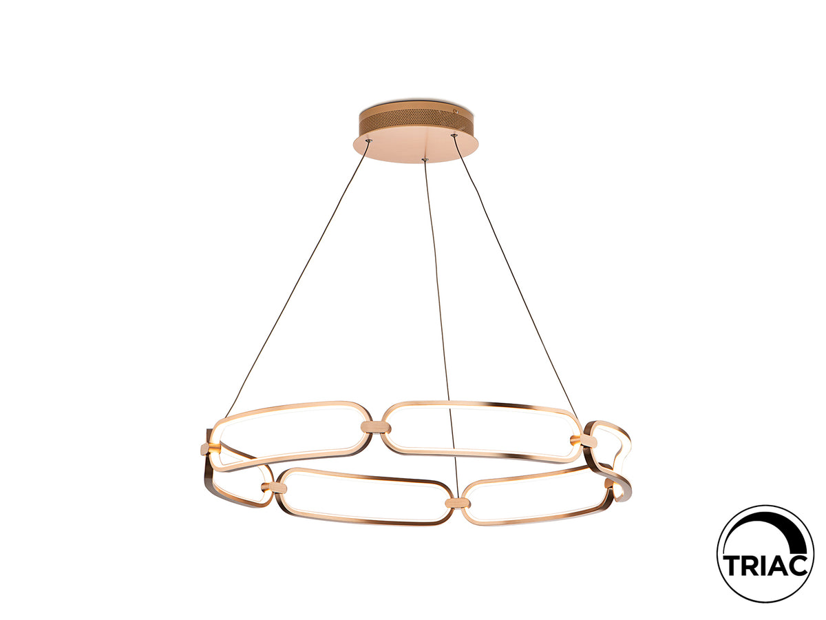 Lámpara de Techo LED Colette 80 cm Oro Rosa Regulable Schuller - vista principal | Schuller
