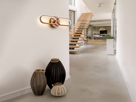 Aplique de Pared LED Colette 13W Oro Rosa Schuller en ambiente decorado | Schuller