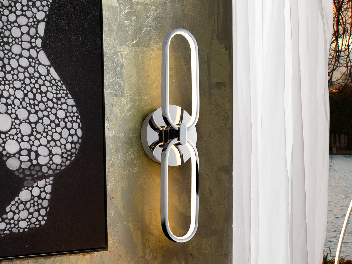 Aplique de Pared LED Colette 13W Cromo Schuller en ambiente decorado | Schuller