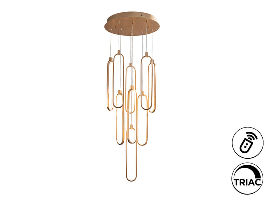 Lámpara Colgante LED Colette 14 Luces Oro Rosa Schuller - vista principal | Schuller