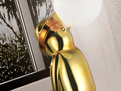 Figura Decorativa Iluminada Mr Bubble 82 cm Acabado Oro Schuller en ambiente decorado | Schuller