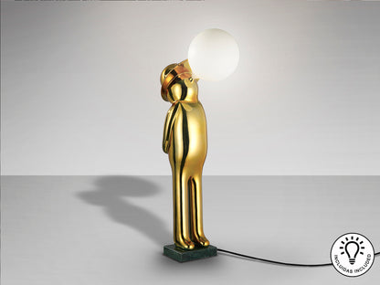 Figura Decorativa Iluminada Mr Bubble 82 cm Acabado Oro Schuller en ambiente decorado | Schuller