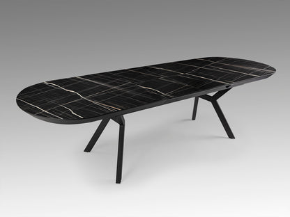 Mesa de Comedor Extensible Antea 285 cm Mármol Negro Schuller en ambiente decorado | Schuller