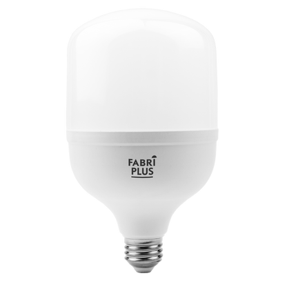 Bombilla LED alta potencia 50W 6000K Fabriplus E27, vista frontal